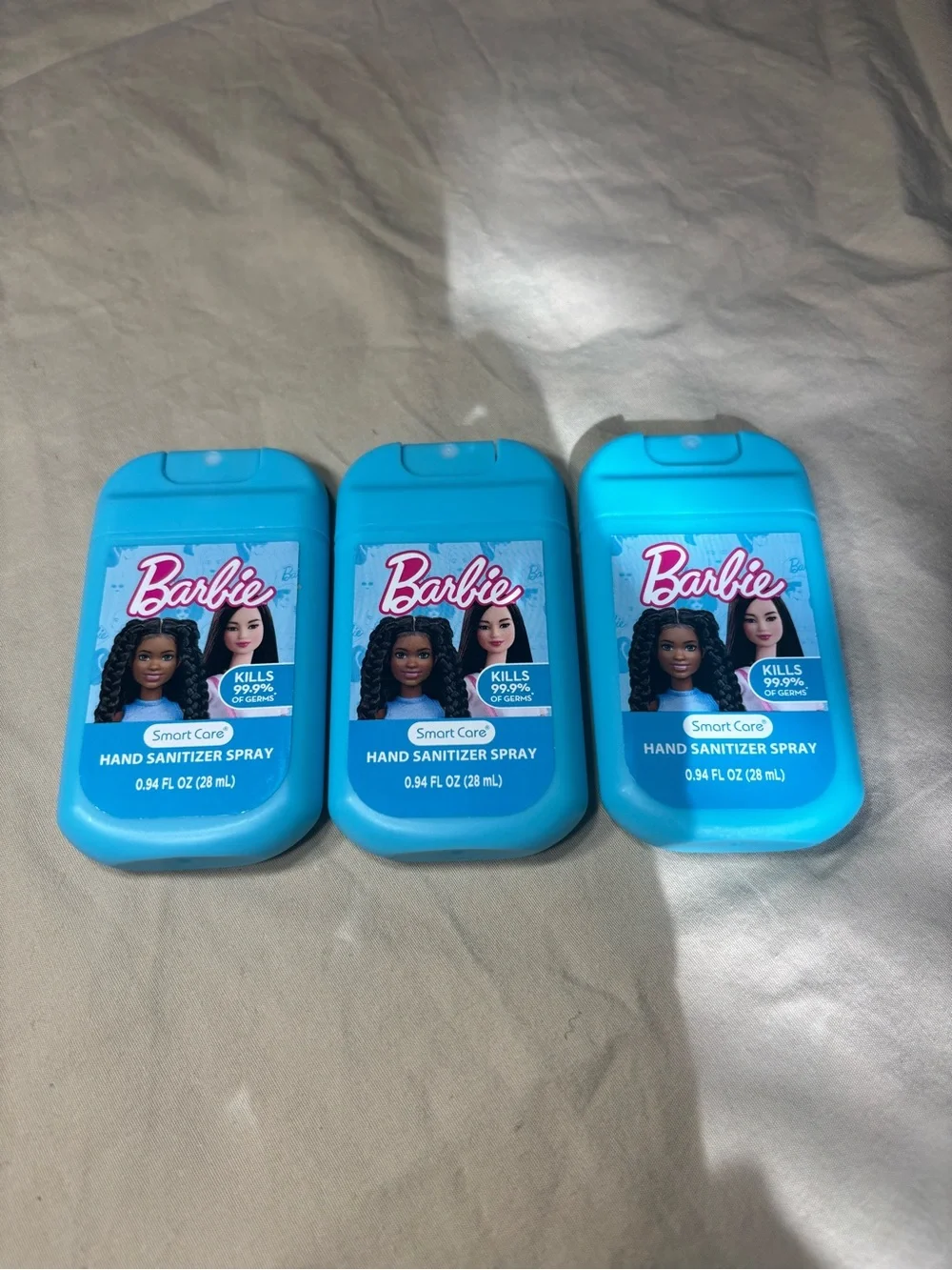 New Barbie Smart Care Hand Sanitizer Spray - Blue (3 Pack)